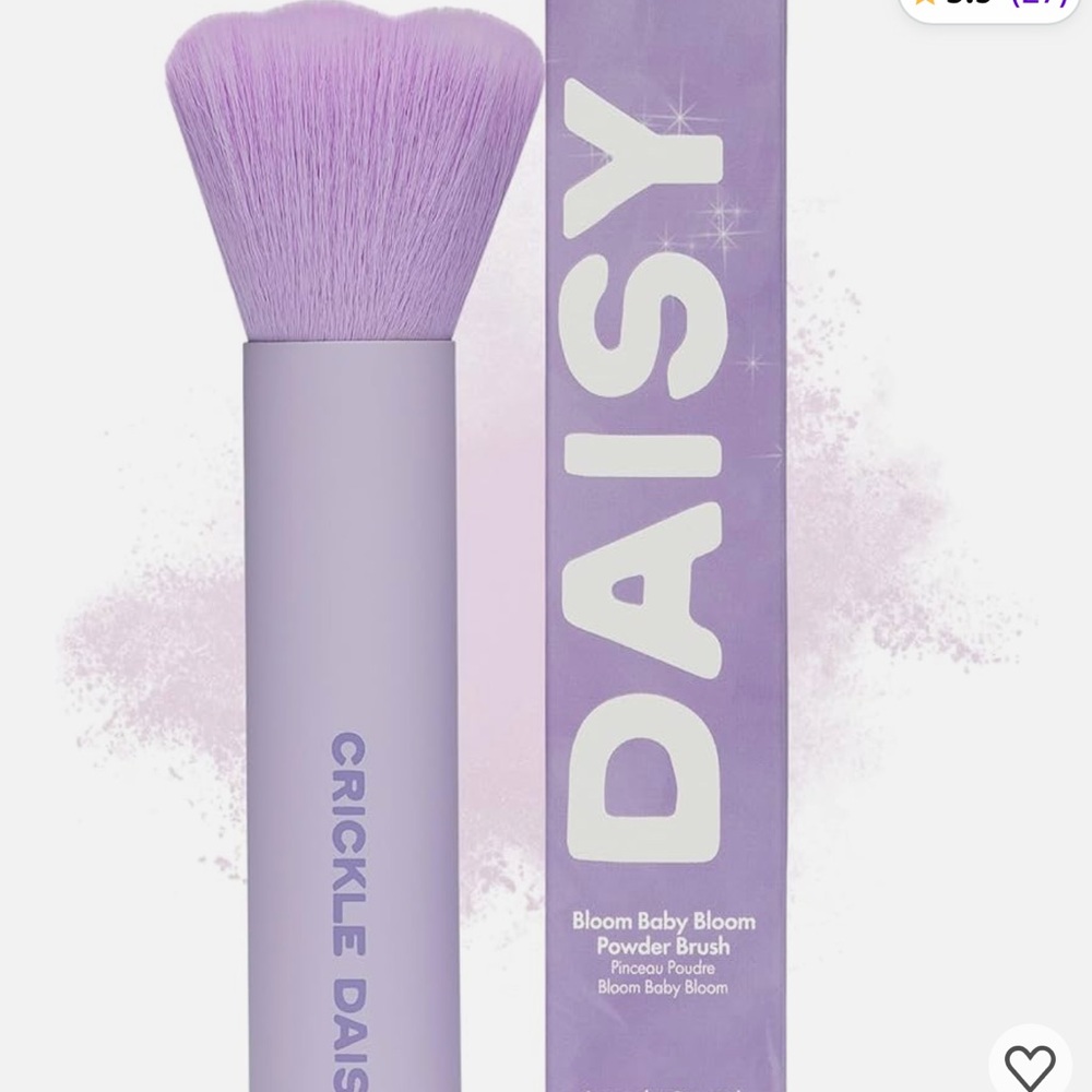Crickle Daisy Lavender Powder Makeup Brush NWT